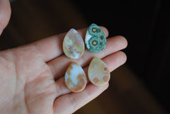25 x 18mm drop Ocean Jasper cabochons