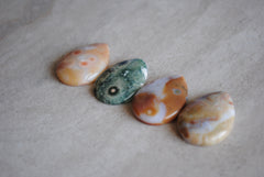 25 x 18mm drop Ocean Jasper cabochons