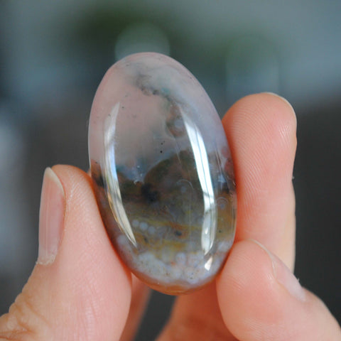 35 x 20mm oval Ocean Jasper cabochon