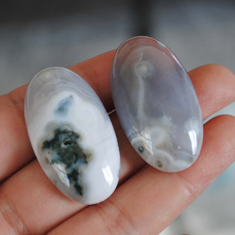 35 x 20mm oval Ocean Jasper cabochons