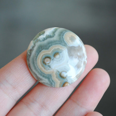 Round Ocean Jasper cabochon