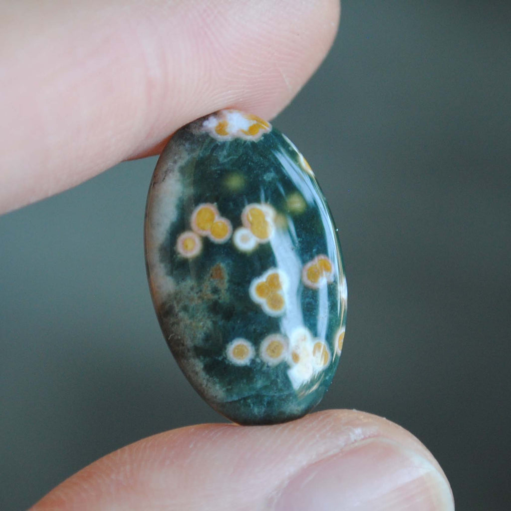 Oval Ocean Jasper cabochon