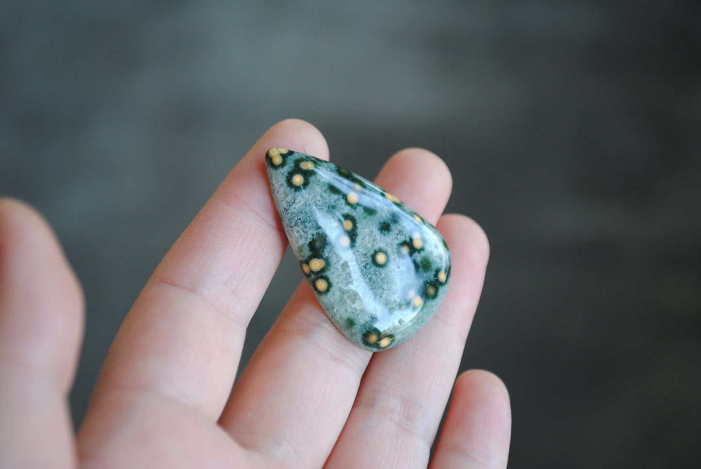 Large Drop Ocean Jasper cabochon