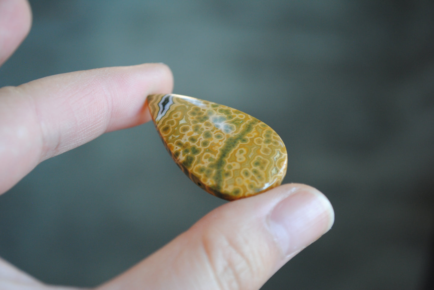 Large Drop Ocean Jasper cabochon