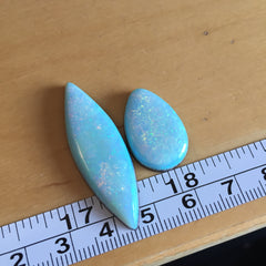 Sterling opal cabochons