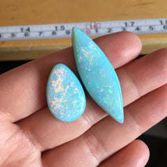 Sterling opal cabochons