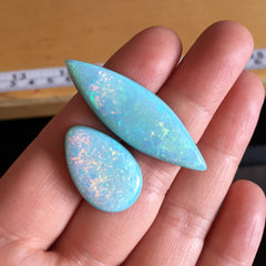 Sterling opal cabochons