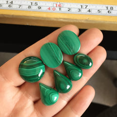 Malachite cabochons