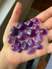 Amethyst cabochons