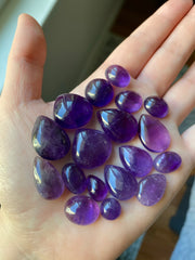 Amethyst cabochons