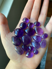 Amethyst cabochons