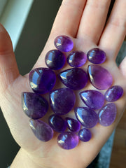 Amethyst cabochons