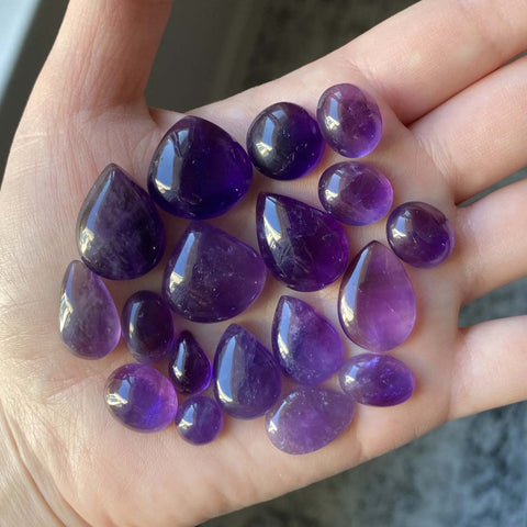 Amethyst cabochons