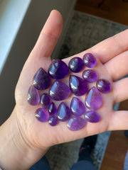Amethyst cabochons