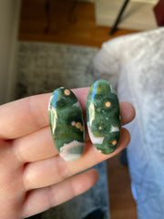 40 x 18mm oval Ocean Jasper cabochons
