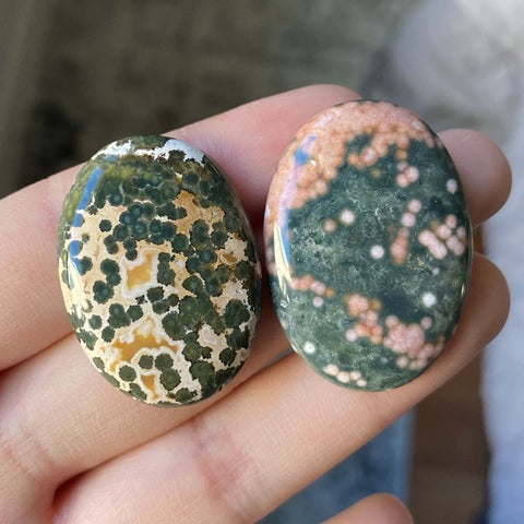 Ocean Jasper oval cabochons