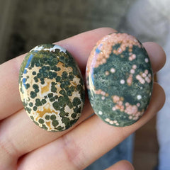 Ocean Jasper oval cabochons