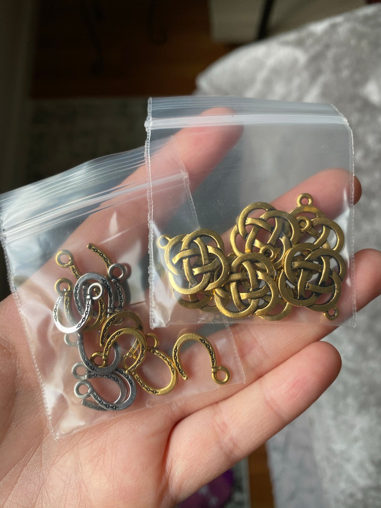 TierraCast Charms (horseshoes and celtic knots)