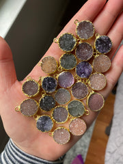 Druzy pendants gold plated (lot 1)