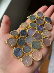Druzy pendants gold plated (lot 1)
