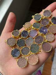 Druzy pendants gold plated (lot 1)