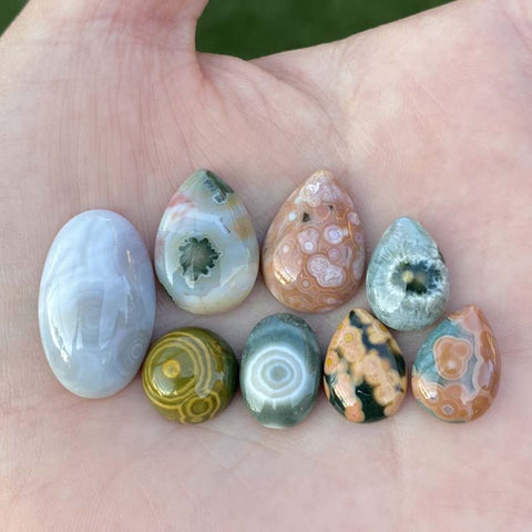 Ocean Jasper cabochons mixed lot