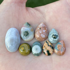 Ocean Jasper cabochons mixed lot