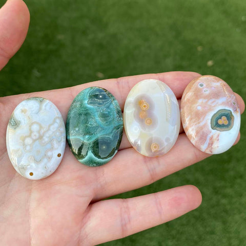 Ocean Jasper 35x25mm oval cabochons