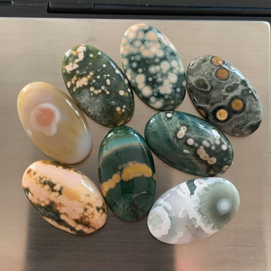 14 x 23mm oval Ocean Jasper cabochons