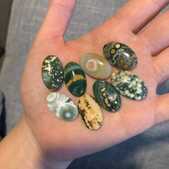 14 x 23mm oval Ocean Jasper cabochons