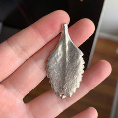 Sterling silver succulent leaf casting