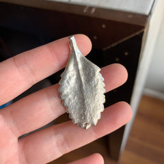 Sterling silver succulent leaf casting