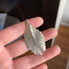 Sterling silver succulent leaf casting