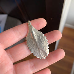 Sterling silver succulent leaf casting
