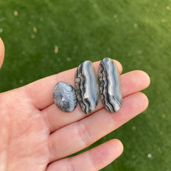 Lace agate cabochons