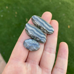 Lace agate cabochons