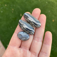 Lace agate cabochons