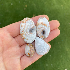 Crazy lace agate cabochons