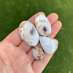 Crazy lace agate cabochons
