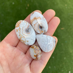 Crazy lace agate cabochons