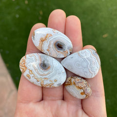 Crazy lace agate cabochons