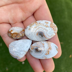 Crazy lace agate cabochons