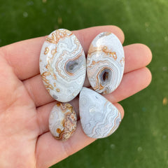 Crazy lace agate cabochons