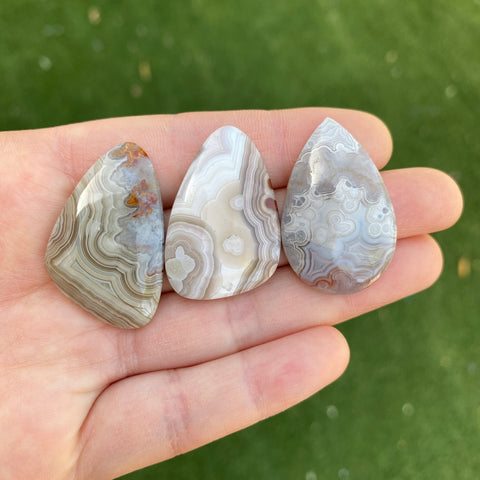 Crazy lace agate cabochons