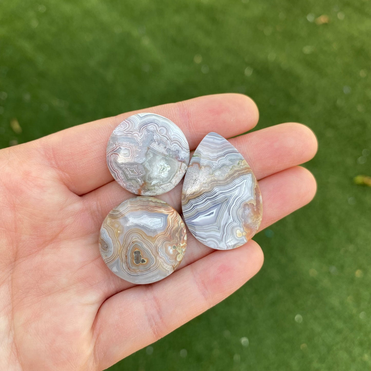Crazy lace agate cabochons