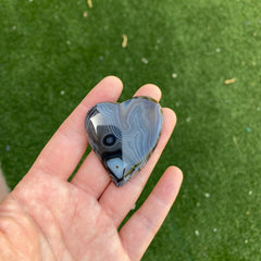 Heart lace agate cabochons