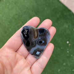 Heart lace agate cabochons