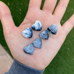 Dendritic agate heart cabochons