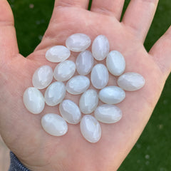 White moonstone oval cabochons
