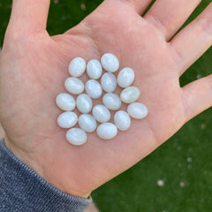 White moonstone oval cabochons